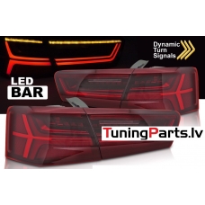 AUDI A6 C7 Sedan (11-14) aizmugurējie FULL LED lukturi, dinamiskie pagriezieni, sarkani/balti