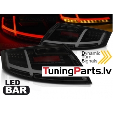 Audi TT (06-14) aizmugurējie LED BAR lukturi, dinamiskie pagriezieni, melni/tonēti