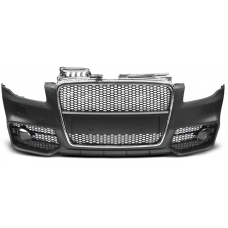 Audi A4 B7 (04-08) priekšējais bamperis RS style, melna/hromēta reste