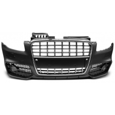 Audi A4 B7 (04-08) priekšējais bamperis S-line style ar PDC, melna/hromēta reste Audi A4 B7 (04-08) priekšējais bamperis S-line style ar PDC, melna/hromēta reste