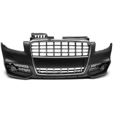 Audi A4 B7 (04-08) priekšējais bamperis S-line style melna/hromēta reste Audi A4 B7 (04-08) priekšējais bamperis S-line style melna/hromēta reste