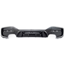 BMW F20 F21 (15-19) hatchback m sport aizmugurējā bampera difuzors, melns glancēts -OO---OO-