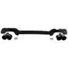 BMW G20/G21 (19-22) 318i, 320i, 320e, 320d M-tech / M-performance aizmugurējā bampera difuzors melns/glancēts + izpūtēja uzgaļi melni
