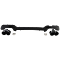 BMW G20/G21 (19-22) 318i, 320i, 320e, 320d M-tech / M-performance aizmugurējā bampera difuzors melns/glancēts + izpūtēja uzgaļi melni