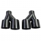 BMW G20/G21 (19-22) 318i, 320i, 320e, 320d M-tech / M-performance aizmugurējā bampera difuzors melns/glancēts + izpūtēja uzgaļi melni