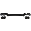 BMW G20/G21 (19-22) 318i, 320i, 320e, 320d M-tech / M-performance aizmugurējā bampera difuzors melns/glancēts + izpūtēja uzgaļi karbona