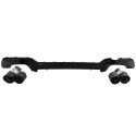 BMW G20/G21 (19-22) 318i, 320i, 320e, 320d M-tech / M-performance aizmugurējā bampera difuzors melns/glancēts + izpūtēja uzgaļi karbona
