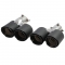 BMW G20/G21 (19-22) 318i, 320i, 320e, 320d M-tech / M-performance aizmugurējā bampera difuzors melns/glancēts + izpūtēja uzgaļi karbona
