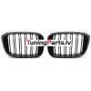 BMW X3 G01 (17-21), X4 G02 (18-21) priekšējās restes melnas/glancētas dubultās