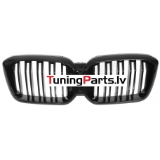 BMW X3 G01 LCI (21-25), X4 G02 LCI (21-25) priekšējās restes melnas/glancētas dubultās BMW X3 G01 LCI (21-25), X4 G02 LCI (21-25) priekšējās restes melnas/glancētas dubultās