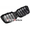 BMW X3 G01 LCI (21-25), X4 G02 LCI (21-25) priekšējās restes melnas/glancētas dubultās BMW X3 G01 LCI (21-25), X4 G02 LCI (21-25) priekšējās restes melnas/glancētas dubultās