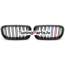 BMW X5 F15 (13-18), X6 F16 (14-19) priekšējās restes melnas/glancētas dubultās 3 krāsu