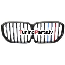 BMW X5 G05 (19-22) priekšējās restes melnas/glancētas 3 krāsu