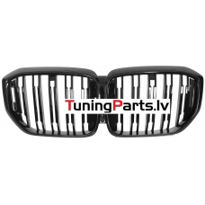 BMW X5 G05 LCI (23-..) priekšējās restes melnas/glancētas dubultās