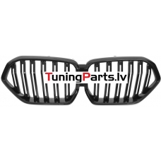 BMW X6 G06 (19-23) priekšējās restes melnas/glancētas dubultās