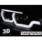 BMW X5 E70 (07-13) priekšējie lukturi, 3D LED eņģeļ acis, melni, DRL