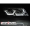 BMW E90/E91 (05-08) priekšējie lukturi, 3D LED eņģeļ acis, LED pagriezieni, hromēti
