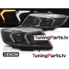 BMW E90/E91 (09-11) LCI priekšējie lukturi 3D LED, xenona, AFS, melni