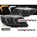 BMW E90/E91 (09-11) LCI priekšējie lukturi 3D LED, xenona, AFS, melni