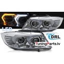 BMW E90/E91 (05-08) priekšējie lukturi, FULL LED, hromēti