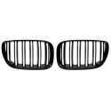 BMW X5 E53 (04-06) LCI priekšējās restes melnas/glancētas dubultās