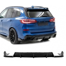 BMW X5 G05 (19-23) M-pack aizmugurējā bampera uzlika Aero style melna/glancēta BMW X5 G05 (19-23) M-pack aizmugurējā bampera uzlika Aero style melna/glancēta