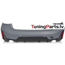 BMW G20 (22-26) LCI aizmugurējais bamperis Sport Look ar PDC ar Parking Assist + difuzors melns/glancēts -O--O- BMW G20 (22-26) LCI aizmugurējais bamperis Sport Look ar PDC ar Parking Assist + difuzors melns/glancēts -O--O-