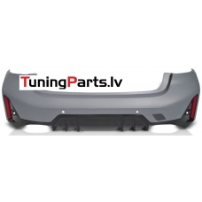 BMW G20 (22-26) LCI aizmugurējais bamperis Sport Look ar PDC ar Parking Assist + difuzors melns/glancēts -OO-OO-
