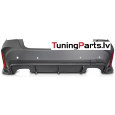 BMW G20 (22-26) LCI aizmugurējais bamperis Sport Style ar PDC ar Parking Assist + difuzors melns/glancēts -OO--OO-