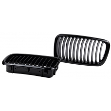 BMW E38 (94-02) priekšējās restes, melnas glancētas