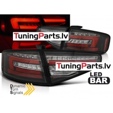 AUDI A4 B8 12-15 SEDAN OEM LED aizmugurējie LED lukturi, Melni, SEQ