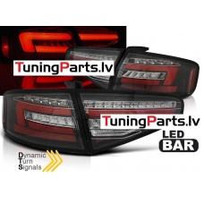 AUDI A4 B8 12-15 SEDAN OEM BULB aizmugurējie LED lukturi, Melni, SEQ
