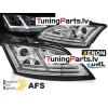 AUDI TT 06-10 8J AFS priekšējie lukturi, LED dayline, DRL, hromēti, xenona