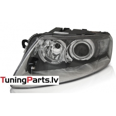 Audi A6 C6 (04-08) priekšējais lukturis, melns, Bi-xenona, kreisā puse