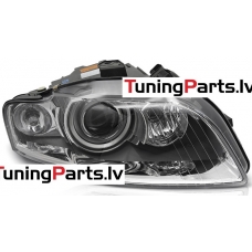 AUDI A4 B7 04-08 XENON priekšējie lukturi, hromēti, TYC, labā puse