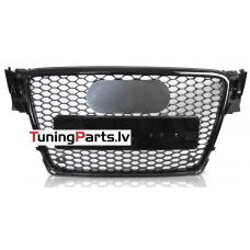 Audi A4 B8 (08-11) priekšējā reste, melna/glancēta, RS-style ar PDC