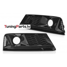Audi A4 B9 (15-19) miglas lukturu restes, melnas/glancētas Sport style
