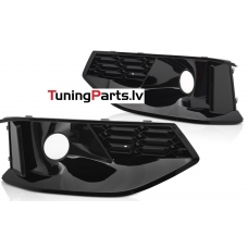 Audi A4 B9 (20-24) miglas lukturu restes, melnas/glancētas Sport style
