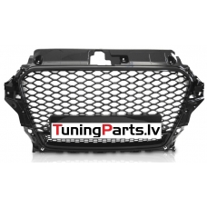 Audi A3 8V (12-16) priekšējā reste RS Quattro Style melna/glancēta ar PDC