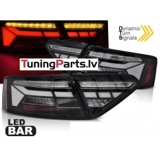 AUDI A5 (11-16) LED aizmugurējie lukturi, WL, SEQ, melni (OEM BULB)