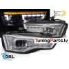 AUDI A5 (11-16) LED priekšējie lukturi, DRL, SEQ, hromēti