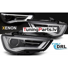 AUDI A3 8V (12-16) priekšējie LED DRL lukturi, xenona AUDI A3 8V (12-16) priekšējie LED DRL lukturi, xenona