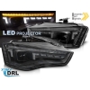 AUDI A5 (11-16) LED priekšējie lukturi, DRL, SEQ, melni, FULL LED (halo)