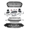 AUDI A4 B9 15-19 priekšējais bamperis, melns glancēts, Sport style ar PDC