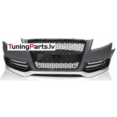 AUDI A5 (07-11) priekšējais bamperis Sport style ar PDC, melns/sudraba