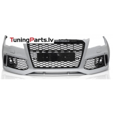 AUDI A7 (10-14) priekšējais bamperis Sport style ar PDC, melns/glancēts/sudraba