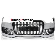 AUDI A7 (14-18) priekšējais bamperis Sport style ar PDC, melns/glancēts/sudraba