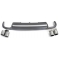 Audi A4 B8 (08-11) aizmugurējā bampera difuzors S-line - style sudraba + uzgaļi Audi A4 B8 (08-11) aizmugurējā bampera difuzors S-line - style sudraba + uzgaļi
