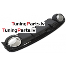 Audi A6 C6 (04-11) aizmugurējā bampera difuzors RS-style melns/glancēts