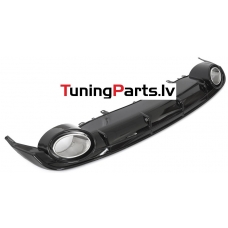 Audi A6 C7 (14-18) aizmugurējā bampera difuzors RS - style melns/glancēts Audi A6 C7 (14-18) aizmugurējā bampera difuzors RS - style melns/glancēts